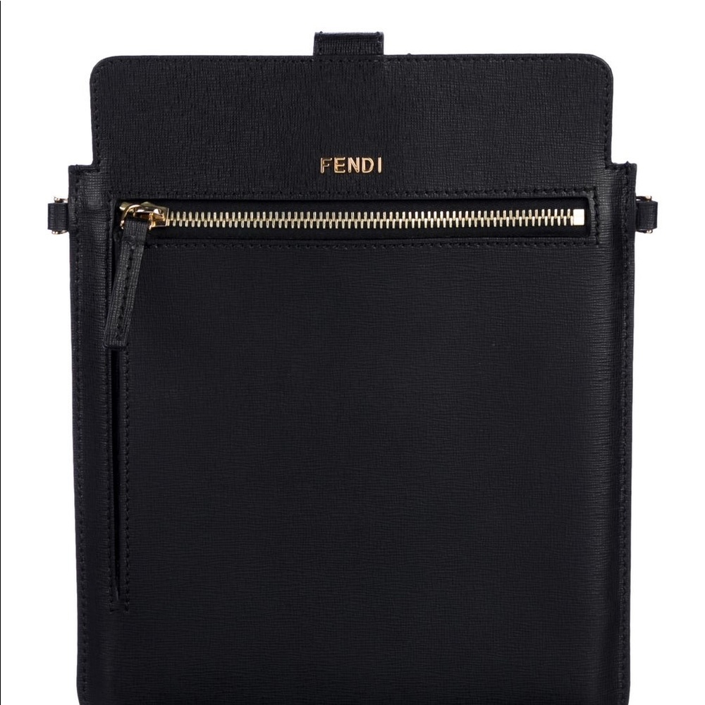 Fendi Saffiano Ipad Cover W/ Strap